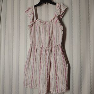 Time and Tru Pink and White Striped Dress